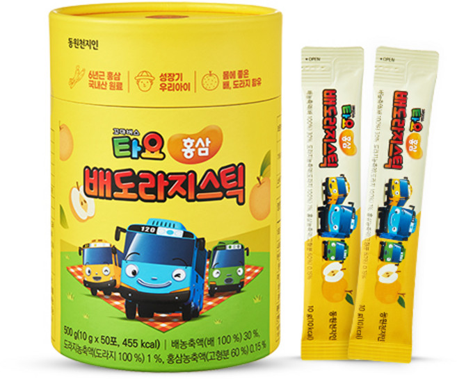 천지인 타요 홍삼 배도라지 스틱 50p, 500g, 1개