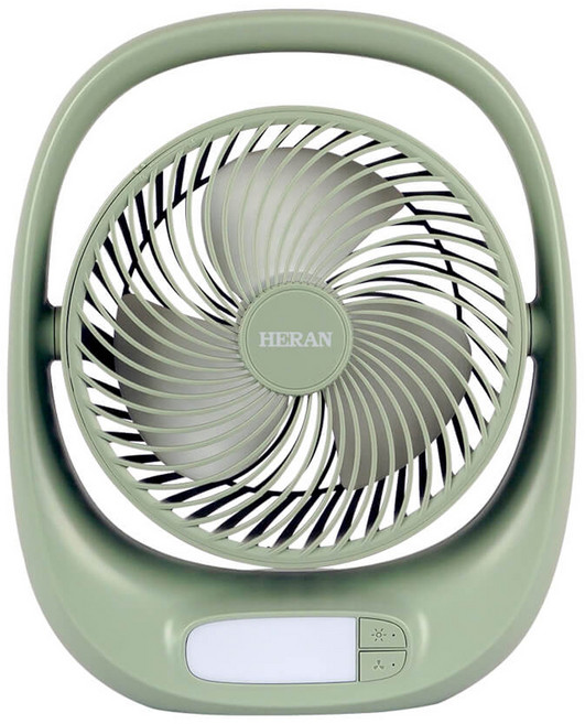 HERAN 禾聯 USB充電桌面立扇, 綠色, HUF-07GL310