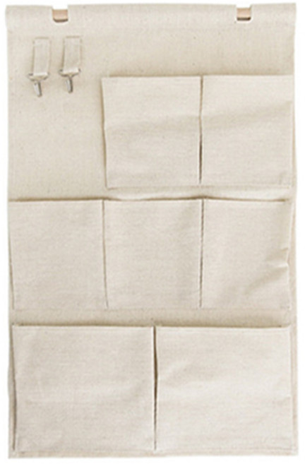 메오 린넨 패브릭 벽걸이포켓 수납함, 혼합색상