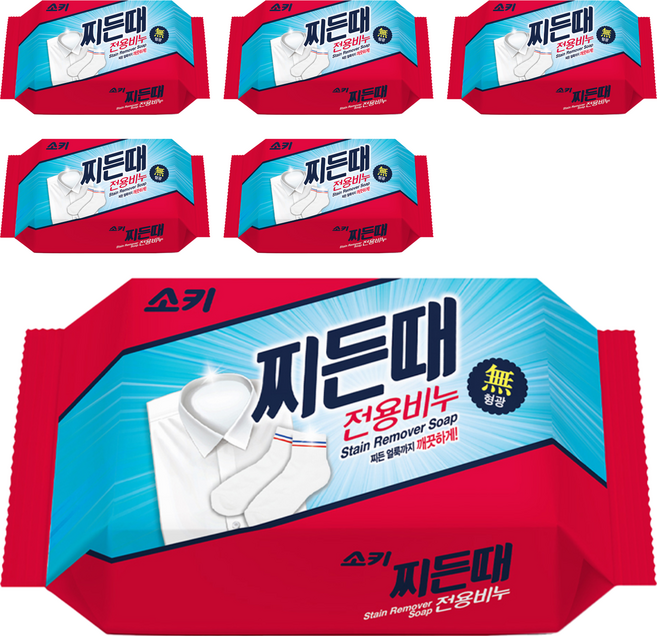 소키 찌든때 전용 세탁비누, 150g, 6개