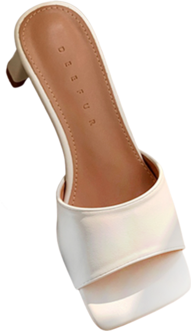 여성용 댄드비언 슬리퍼형 힐 샌들 C138_1649