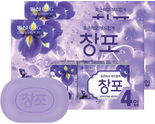 동산씨앤지 창포 비누 플로럴, 8개