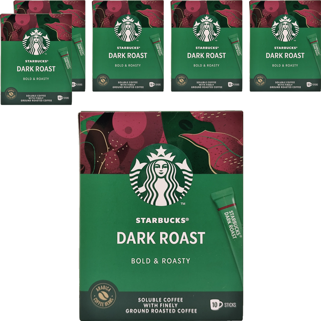 STARBUCKS 星巴克 特選系列 深度烘焙咖啡 隨手包, 2.3g, 10包, 6盒