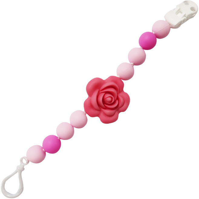 아가프라 실리콘 노리개홀더, 플라워핑크, 1개