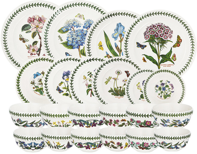 포트메리온 보타닉가든 6인조 홈세트 22p, 혼합색상, 공기 6p + 대접 6p + 디너접시 2p + 중접시 2p + 사이드접시 4p + 오트밀볼 2p, 1세트