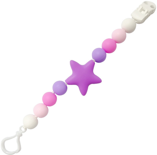 아가프라 실리콘 노리개 홀더, 스타퍼플, 1개