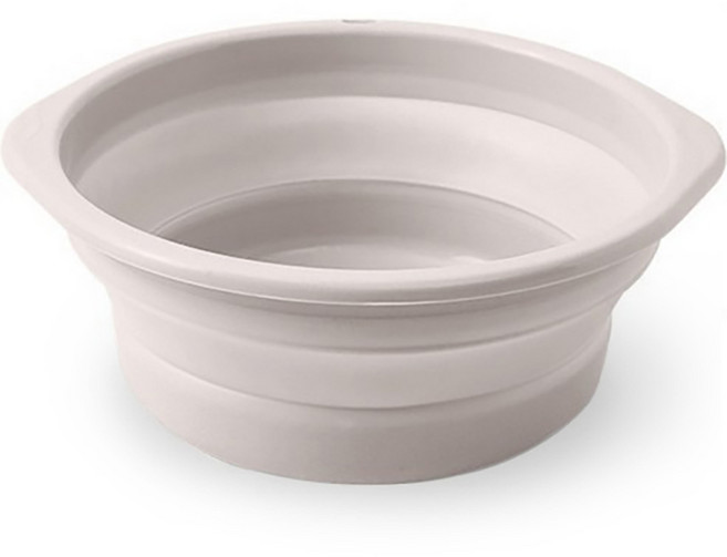 심플리앤 공간절약 다용도 접이식 대야 미니, 베이지, 1개