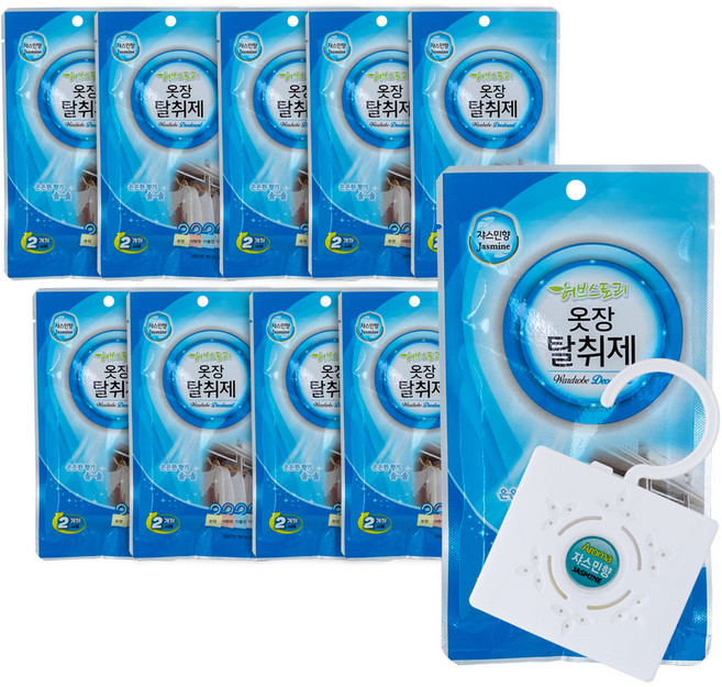 허브스토리 아로마 옷장탈취제 쟈스민향, 1ml, 10개