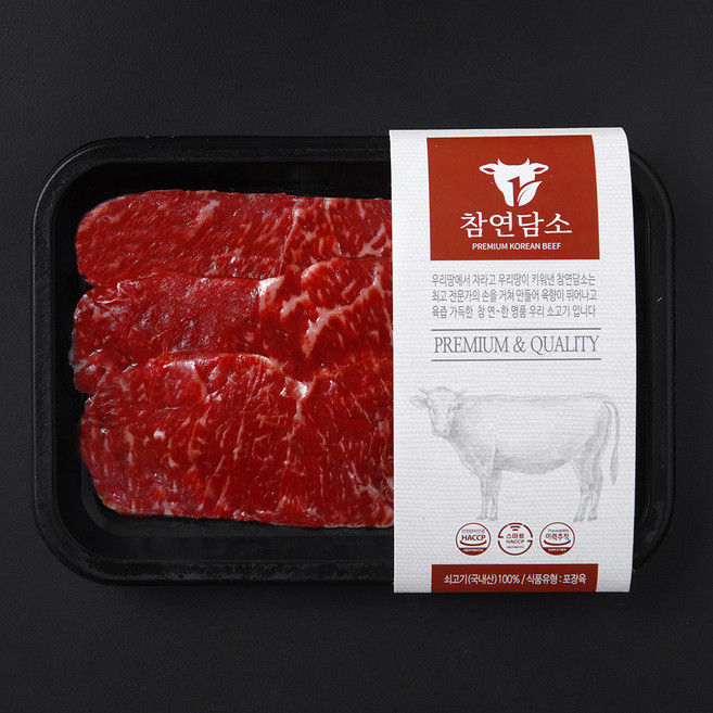 참연담소 국내산 소고기 채끝 구이용 (냉장), 1개, 200g