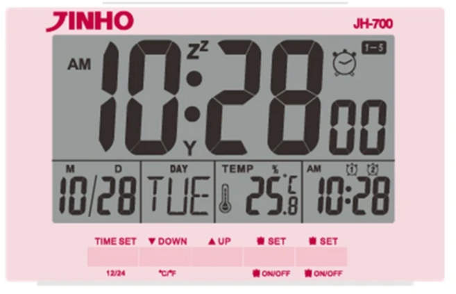 JINHO 京禾 數位電子鐘 JH-700, 粉色