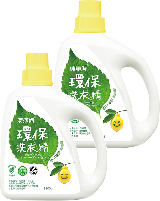 清淨海 環保洗衣精 極淨升級, 1.8kg, 2瓶