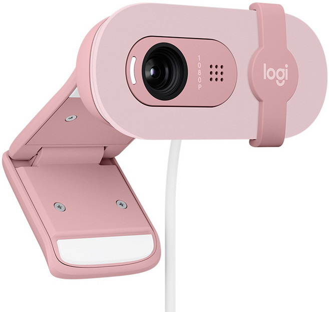 logitech 羅技 Brio 100 網路攝影機 VU0072, 玫瑰粉