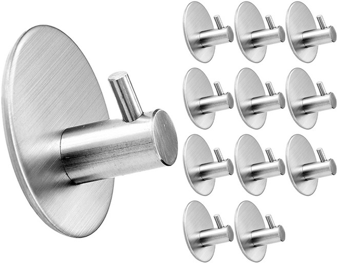 3M 강력접착 스테인레스 1구 후크 원형 C타입, 12개