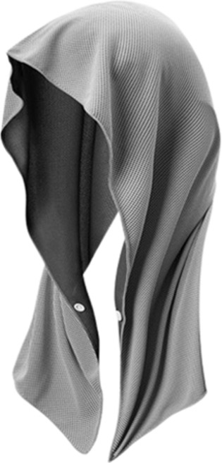 플레인휴 후드 속건 쿨타월, 회색, 1개