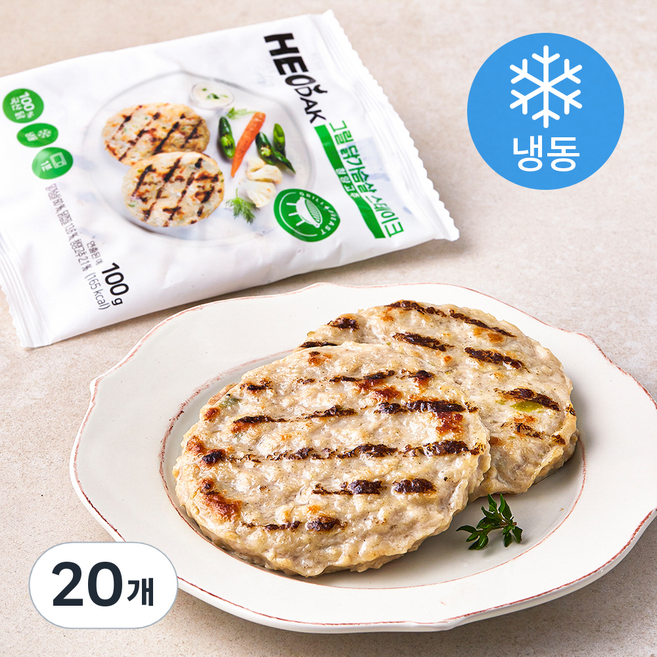 허닭 그릴 닭가슴살 스테이크 청양고추 (냉동), 100g, 1개입, 20개