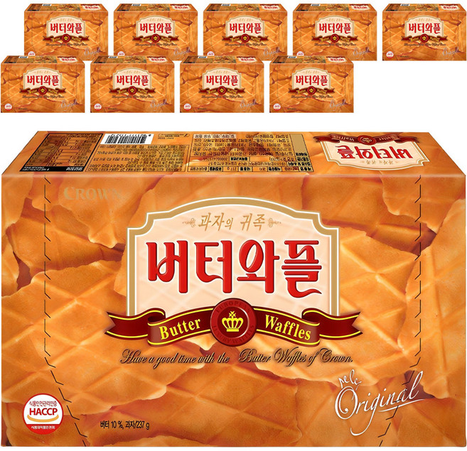크라운 버터와플, 237g, 10개