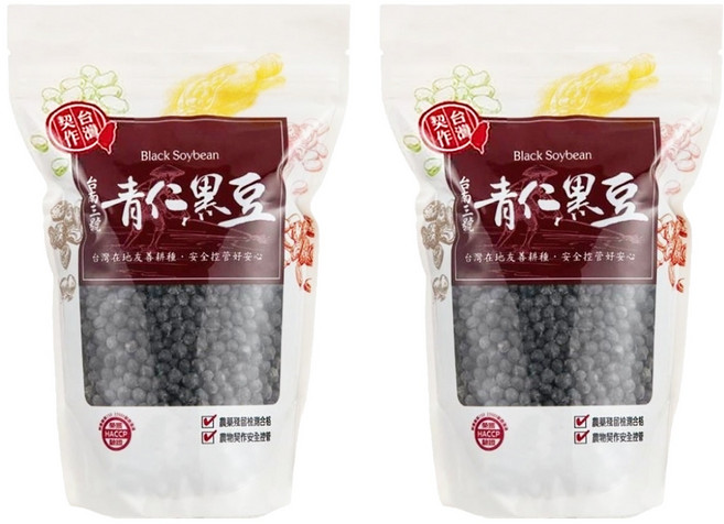 茂喜食品 台灣契作 台南三號青仁黑豆, 600g, 2包