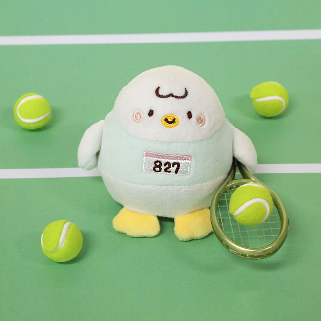 모찌타운 달리는 오리 스트레스볼 봉제인형, 8cm, 오궁이민트, 1개