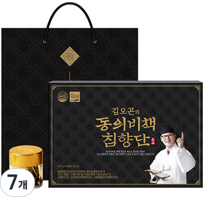 김오곤 동의비책 침향단 + 쇼핑백, 112.5g, 7개