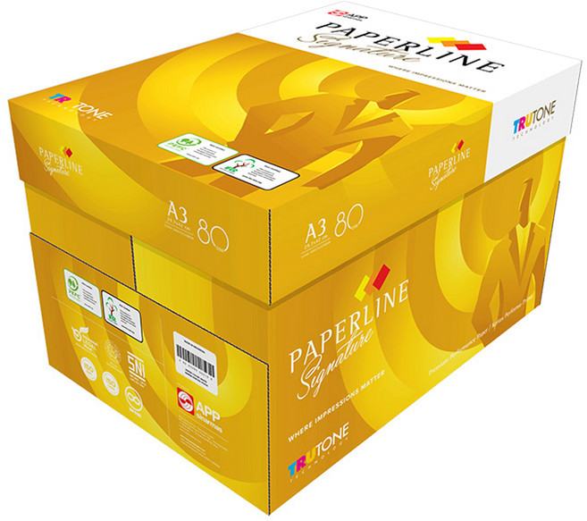 PAPERLINE Signature 80G 彩色鐳射影印多功能用紙, A4, 2500張