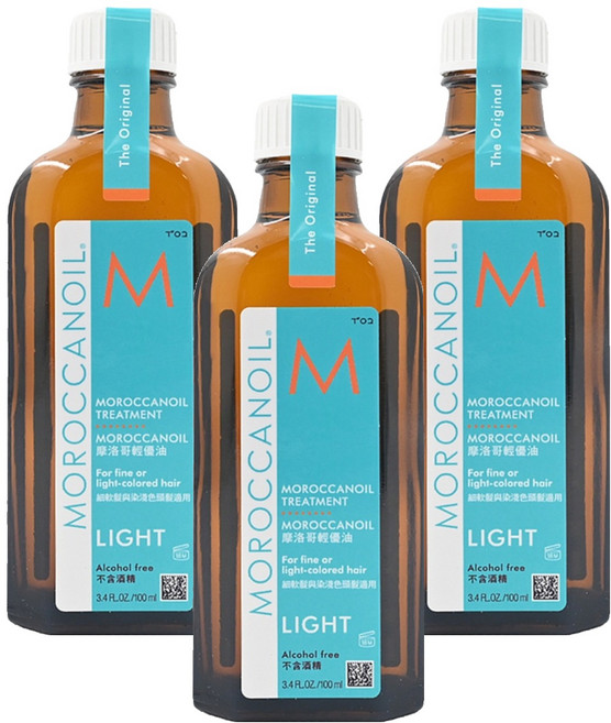 MOROCCANOIL 摩洛哥優油 輕優油, 100ml, 3瓶