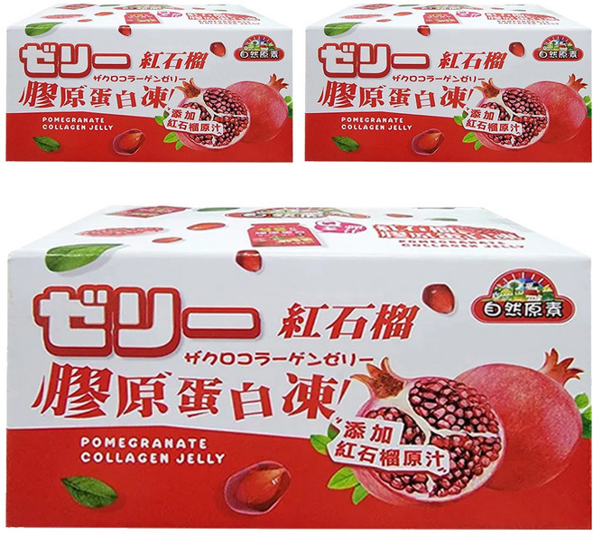 自然原素 紅石榴膠原蛋白凍, 200g, 3盒