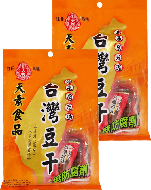 天素食品 台灣豆乾, 280g, 2袋