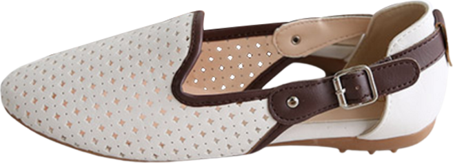 단골언니 여성용 엔플로워 펀칭 플랜 샌들