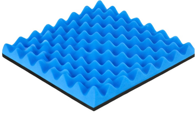 Delirium 阻燃牆壁寢室錄音室隔音吸音材料高密度一體成型泡棉, 藍色, 1個