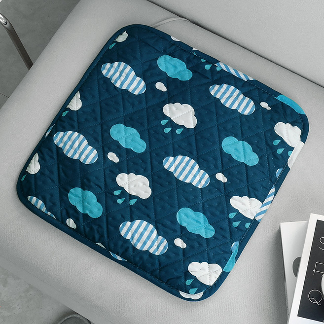 한일상사 구르미 양면 전기방석, 네이비, 1인용(44 x 44 cm)