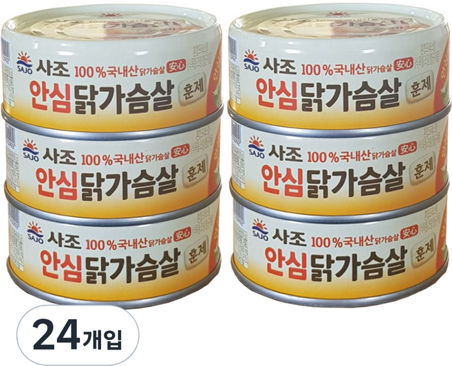 사조 안심 훈제 닭가슴살, 90g, 24개입