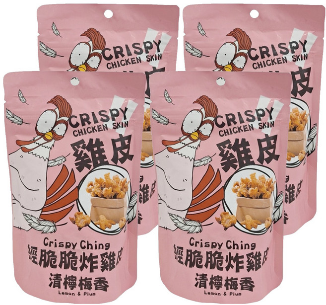 Crispy Ching 經脆脆 炸雞皮 清檸梅香, 30g, 4包