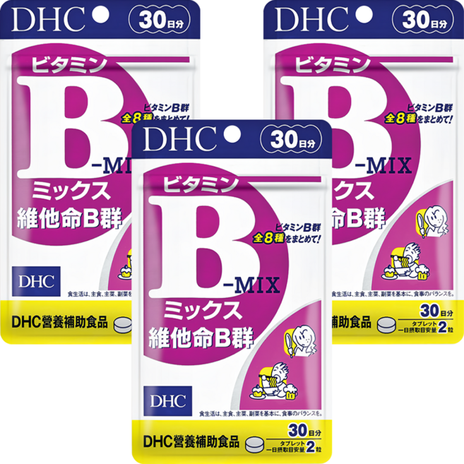 DHC 台灣公司貨 維他命B群 30日份, 60顆, 200mg, 3包