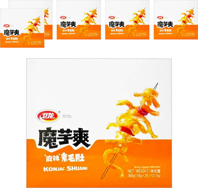 衛龍 麻辣素毛肚 20包入, 360g, 6盒