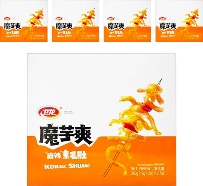 衛龍 麻辣素毛肚 20包入, 360g, 5盒