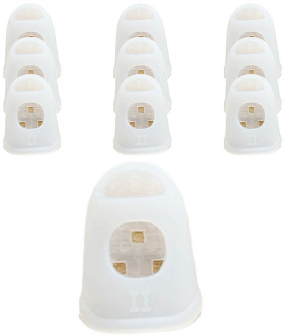 베네블 법원 사무용 실리콘 손가락 골무 미디움, 투명, 10개