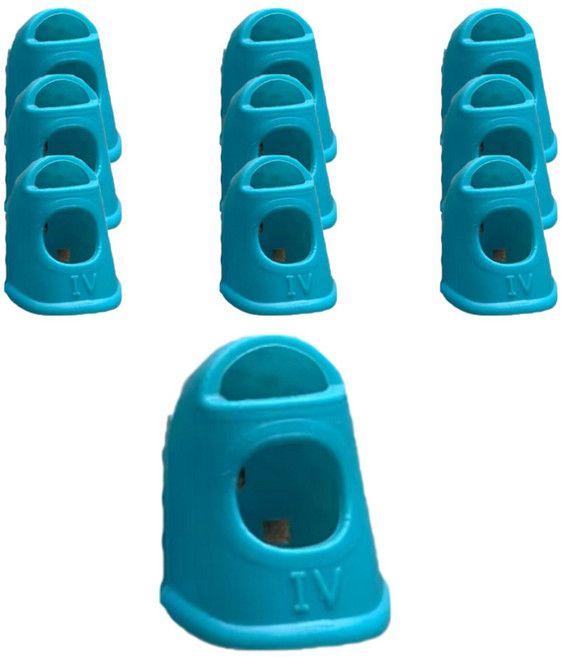 베네블 법원 사무용 실리콘 손가락 골무 엑스라지, 스카이블루, 10개