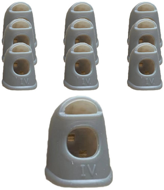 베네블 법원 사무용 실리콘 손가락 골무 엑스라지, 그레이, 10개