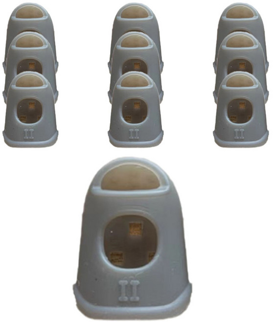 베네블 법원 사무용 실리콘 손가락 골무 미디움, 그레이, 10개