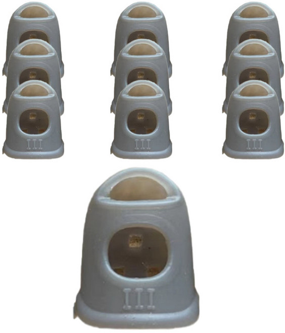 베네블 법원 사무용 실리콘 손가락 골무 라지, 그레이, 10개