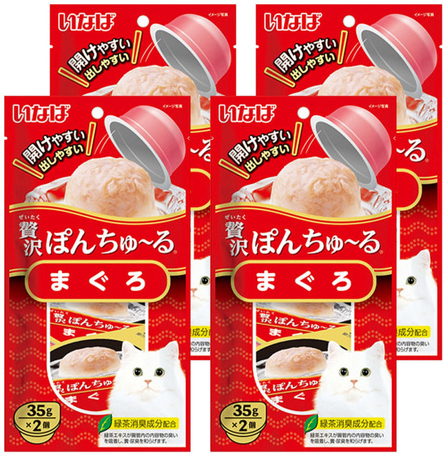 INABA 奢華果凍杯 TSC-41 2個, 鮪魚口味, 70g, 4袋