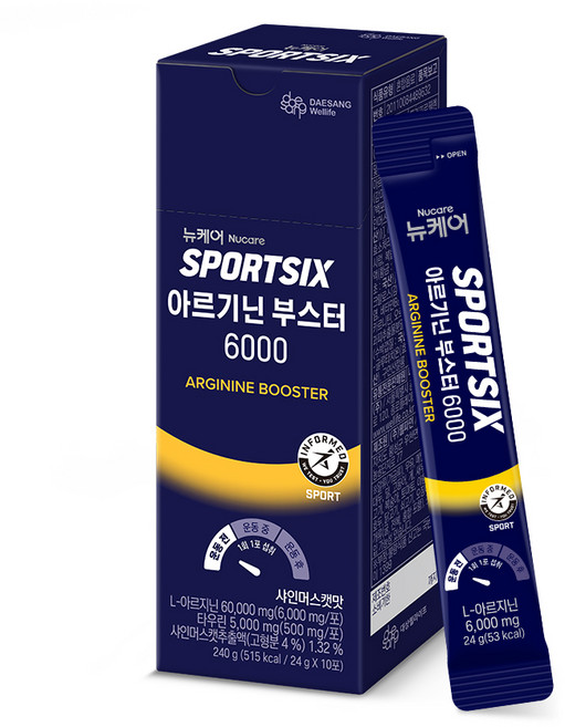 뉴케어스포식스 정품 아르기닌 부스터 6000 10p, 240g, 1개