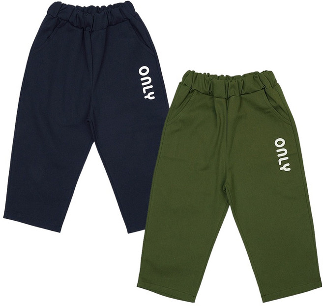 레인보우키즈 아동용 온리 코튼 팬츠 2종 세트