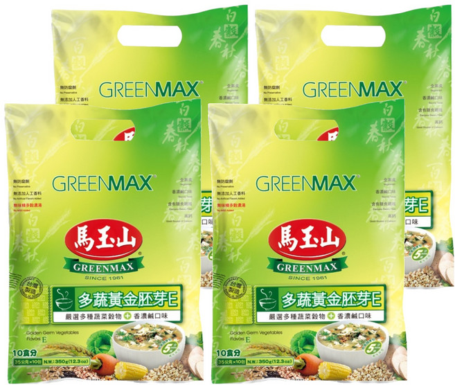 馬玉山 多蔬黃金胚芽E 沖泡粉, 35g, 10包, 4袋