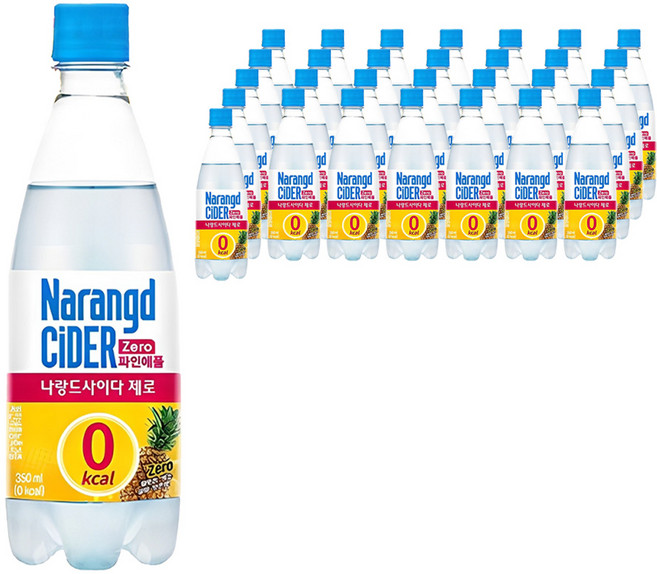 나랑드사이다 제로 파인애플, 350ml, 60개