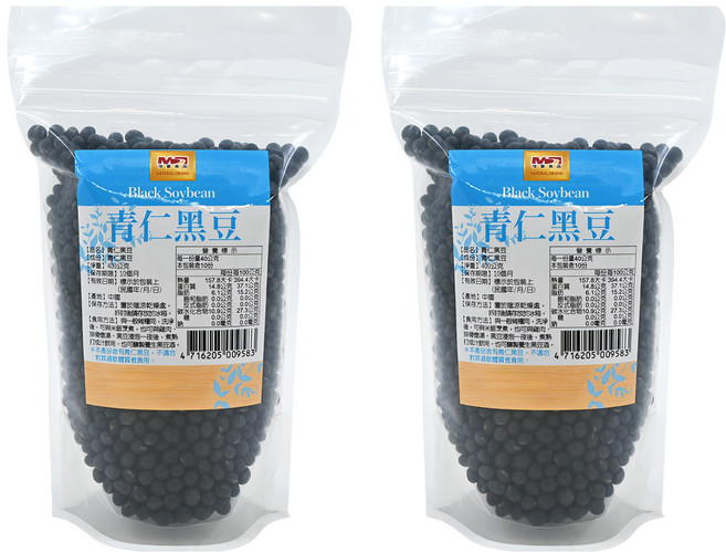 茂喜食品 青仁黑豆, 400g, 2包