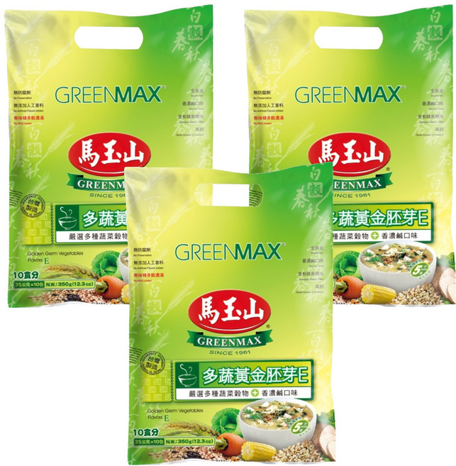 馬玉山 多蔬黃金胚芽E 沖泡粉, 35g, 10包, 3袋