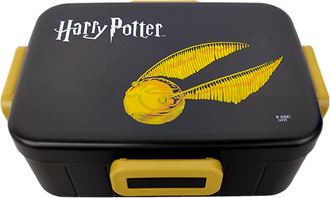 Skater 哈利波特 日本境內版 便當盒 保鮮餐盒 抗菌加工Ag+ 617119 17.5 x 12.9 x 5.8cm 650ml, 金探子 黑色 + 黃色, 1個