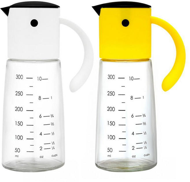 cook power 鍋寶 自動開口油壺 黃 300ml*1+白 300ml*1, 1組, 300ml
