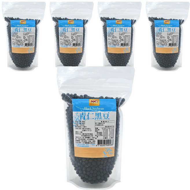 茂喜食品 青仁黑豆, 400g, 5包